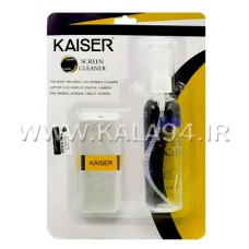 تمیز کننده KAISER KCL-09 / مخصوص سطوح و صفحه نمایش / 120ml / به همراه دستمال نانو بزرگ / تک پک بزرگ
